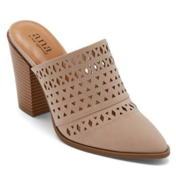 BRANDNEW A.N.A WOMEN'S HIRO  POINTED TOE BLOCK HEEL PUMPS G1 - Picture 1 of 16